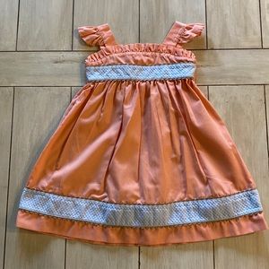 Miley & Kate Peach Light Blue Tan Sundress Size 18 Months